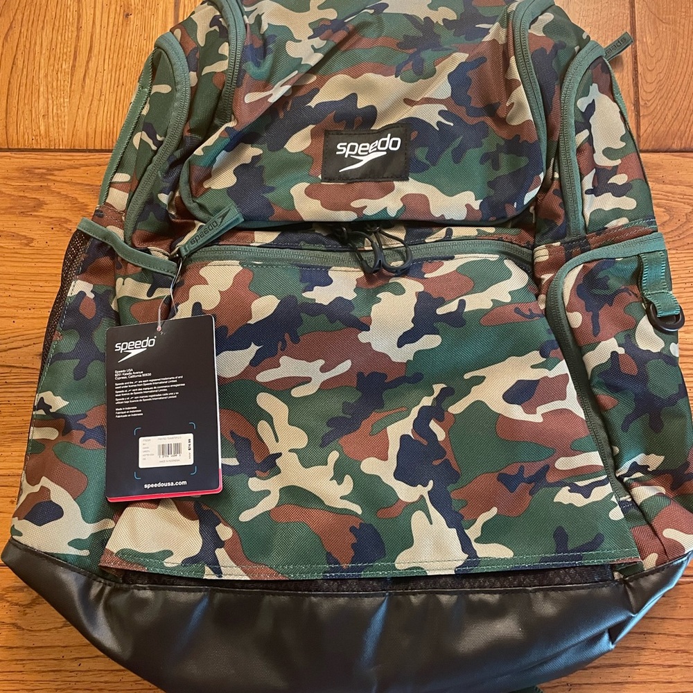 Speedo Swim Printed Teamster Backpack 2.0 35L - Green Camo Print